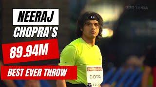 Neeraj Chopra's Best Ever Throw 89.94m | Stockholm 2022 | J Weber | A Peters | J Vadlejch