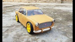 How to make a FIAT old car || 1969 old car|| cardboard fiat cars at home||