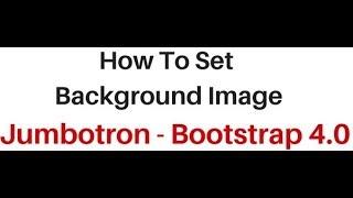 set bootstrap 4 jumbotron background responsive image example