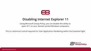 Disable Internet Explorer - Group Policy