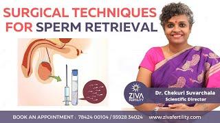 Sperm Retrieval Techniques || Low Sperm Count Treatment ||  Dr Chekuri Suvarchala