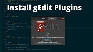 How to Install gEdit Plugins and Add-on on Ubuntu