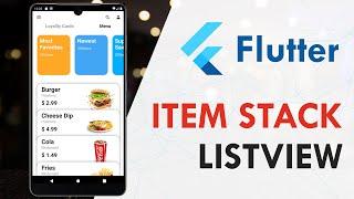 Flutter Stacked Item ListView | Flutter UI Design Tutorial | Scroll Animation