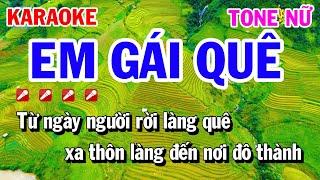 Karaoke Em Gái Quê Tone Nữ Nhạc Sống Dễ Hát