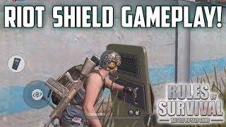 THE RIOT SHIELD IS OP! - New Shield Gameplay! - Rules of Survival: Battle Royale