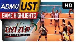 UAAP 78 WV: ADMU vs UST Game Highlights