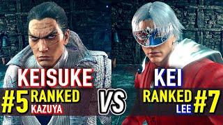 T8  KEISUKE (#5 Ranked Kazuya) vs KEI (#7 Ranked Lee)  Tekken 8 High Level Gameplay