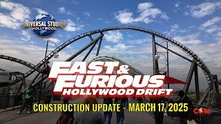 Fast Furious Hollywood Drift Roller Coaster Universal Studios Hollywood March 17 2025 UPDATE