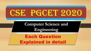 Computer science PGCET-2020  Preparation | solved question papers 2019  Part -1