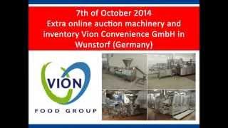 Industrial Auctions: Extra online auction Vion Convenience GmbH in Wunstorf (Germany)