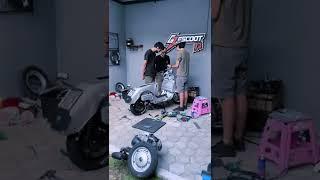 Konversi Vespa px jadi vespa listrik ramah lingkungan #shorts #short #viral #vespa