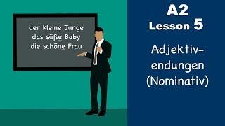 Learn German | Adjektivendungen | Nominativ | German for beginners | A2 - Lesson 5