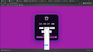 Alarm Clock Project Using Html, Css ans Vanilla Javascript.