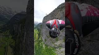 Divers are wing suit racing in Switzerland!