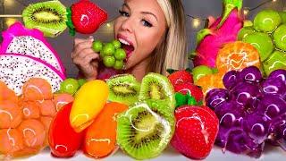 ASMR CANDIED ORANGE, STRAWBERRIES, GRAPE, KIWI, CANDIED SWEET PEPPERS, DRAGON FRUIT CANDY MUKBANG 먹방