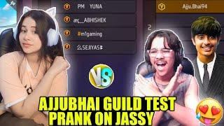 Ajjubhai guild test prank on jassy Gamer Garena free fire