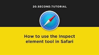 Inspect element tool in Safari | Safari Tutorial #13