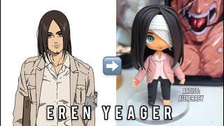 Making Eren Jaeger from Attack on titan using Air dry clay| Attack on Titan Season 4| Clay Art