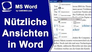 Ansichten in Microsoft Word sinnvoll nutzen - carinko.com