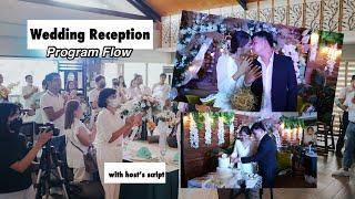 Sample Wedding Reception Program Flow & Host’s Script [Intimate Civil Wedding 2022]