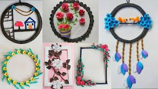 6 Beautiful Paper Flower- Wall Hanging - Paper Craft -Diy Paper Flower Decoration