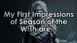 My first impressions of Season of the Wish are... ok. But I'm MAD about something.
