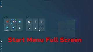 How to enable or disable Start menu on full screen (Windows10)