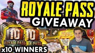 HUGE ROYALE PASS GIVEAWAY (10 WINNERS)! UPGRADING TO THE ELITE PASS!