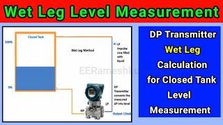 Wet Leg Formula | DP Transmitter for Closed Tank Level Measurement | Closed Tank | Wet Leg