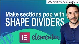 How to use Shape dividers in Elementor