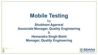 Mobile Testing Training Session | Professional Development Program - QA InfoTech