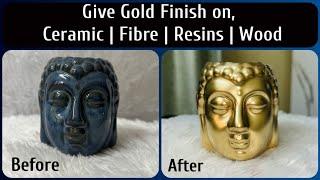 Gold Finish On ceramic Show piece | Gold Finish on Resin Murti | Gold Finish on Fiber murti ay home