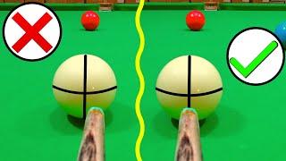 Snooker Aiming Spin Side Cue Ball Straight