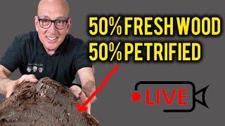 John Adolfi LIVE! UnBoxing - Part Petrified and Part Fresh Wood!!