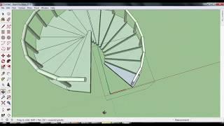 How to make Spiral Stairs - 3D Modelling with Sketchup