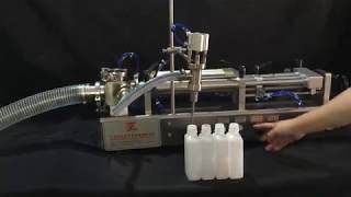 Hot sale semi automatic small pet bottle liquid filling machine price testomg video