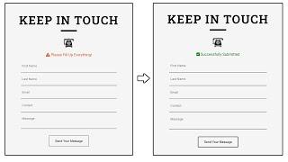 Create This Simple Form With Validation | HTML, CSS & JAVASCRIPT