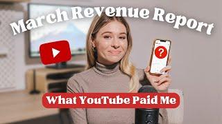 How Much YouTube Paid Me in March with 7000 Subs | YouTube AdSense Revenue Report