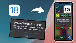 How to Fix Unable to Install Scarlet On iPhone iOS 18 | Solved Unable to Install Scarlet In iOS 2024