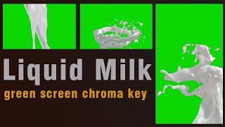 Green screen liquid Milk Flow Chroma key Video  After Effects | Premiere Pro
