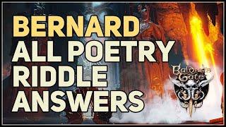 All Bernard Poetry Riddle Answers Baldur's Gate 3 Arcane Tower