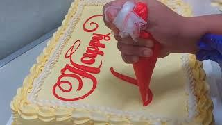 cake writing tutorial!