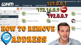 HOW TO REMOVE ANY IP ADDRESS FROM WHM ROOT? [STEP BY STEP]️