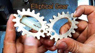 how to make an elliptical gear with a lathe || cara membuat gear oval dengan mesin bubut manual