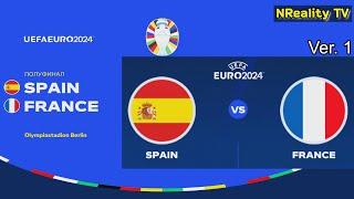 Футбол. Чемпионат Европы-2024. Испания - Франция. Полуфинал. EURO 2024. Spain - France. Ver. 1.