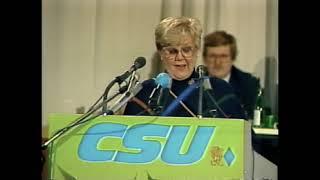 Ende Tagesschau - Programmansage "Das Boot"- Sondersendung CSU-Parteitag Wahl Theo Waigel (ca.1989)