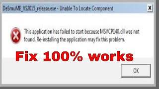 How to Fix MSVCP140.dll %100 Working - Windows 10/8/7 [2017 Tutorial]