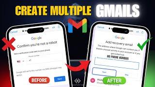 Make UNLIMITED Gmail Accounts Without Phone Number 2025! | Create Multiple Emails Working Method