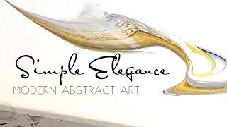MASTERING The Art of SIMPLICITY in a Single Swipe / Minimalist Abstract Acrylic Pouring (311)