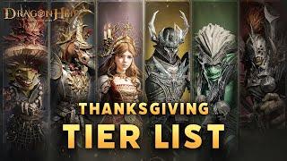 Tier List ThanksGiving - Dragonheir Silent Gods